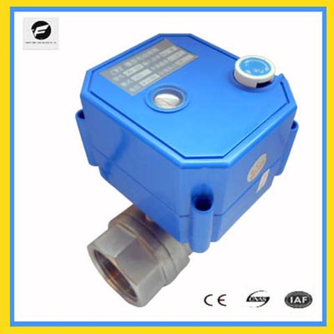 CWX-25S válvula de bola motorizada con función manual con material de acero inoxidable DC3-6v DC12v DC24v AC110v AC220v para fugas de agua ► Foto 1/3