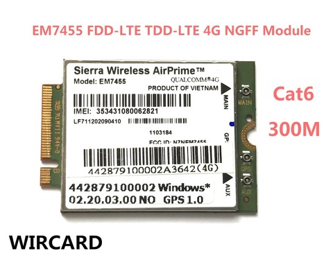 EM7455 FDD/TDD LTE Cat6, Módulo 4G, Tarjeta para ordenador portátil ► Foto 1/6