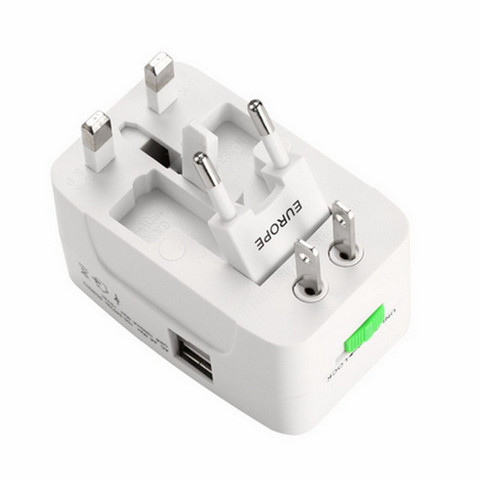 2 USB de carga Universal adaptador de viaje todo en uno internacional viaje mundo AC Power Converter enchufe adaptador enchufe UE ► Foto 1/4