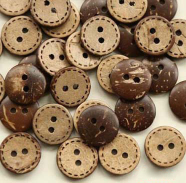 50 unids/lote clásico botones de coco 2 agujeros hermoso Simple para Ropa Accesorios botones de madera (SS-497) ► Foto 1/1
