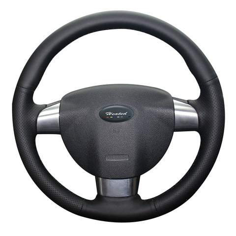 Protector para volante de coche, para Ford Focus 2 (3 radios), microfibra de cuero trenzado ► Foto 1/6