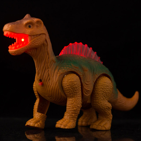 Dinosaurio eléctrico que camina, juguete de dinosaurios brillantes con sonido, modelo de animales para niños, regalo interactivo ► Foto 1/6