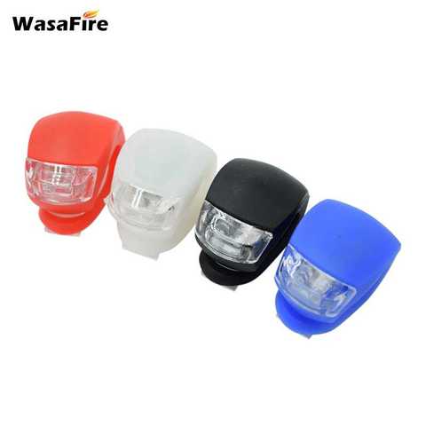WasaFire-luz de advertencia de seguridad de silicona, 3 modos, casco con luces destello de luz LED Rueda, luz trasera delantera de bicicleta ► Foto 1/6