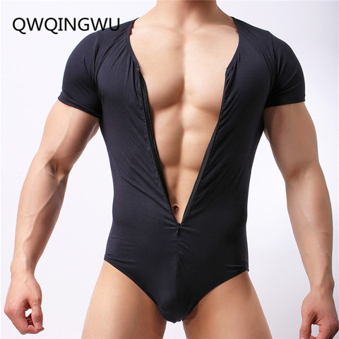 Slim aptitud de los hombres camisetas suspensorio Body culturismo mono mameluco corsé para hombre Modal Boxer ropa interior ropa ► Foto 1/6