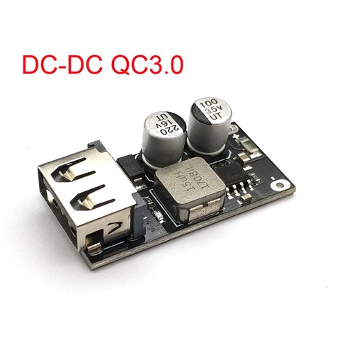 Módulo de carga convertidor reductor DC-DC USB 6-32 V 9 V 12 V 24 V a QC3.0 placa de circuito QC2.0 cargador rápido 3 V 5 V 12 V ► Foto 1/4