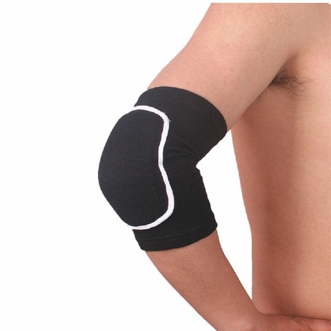 2 piezas de almohadillas de codo Crossfit Protector de brazo soporte codo y rodilla protectores de voleibol baloncesto mangas elásticas protección ► Foto 1/6