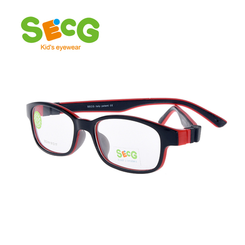SECG-gafas ópticas para niños y niñas, montura suave y ultraligera, con correa para Miopía ► Foto 1/4