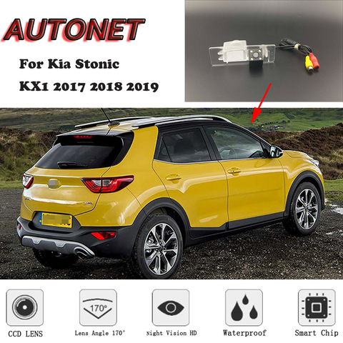 AUTONET-cámara de visión nocturna HD para Kia Stonic, videocámara de visión trasera para KIA KX1 2017 2022 CCD/cámara para matrícula ► Foto 1/1