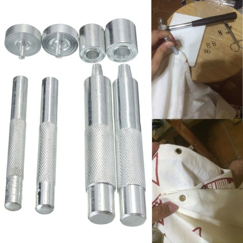 Troqueladora con ojales de acero inoxidable, herramienta para manualidades de cuero, pancarta de ojal, cortador de agujeros de ojal DIY, 10mm/8mm/6mm/5mm ► Foto 1/6