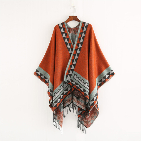 Mingjiebihuo-Nueva bufanda estilo europeo y de moda de estilo americano, chal cálido, color geométrico, imitación cómoda ► Foto 1/6