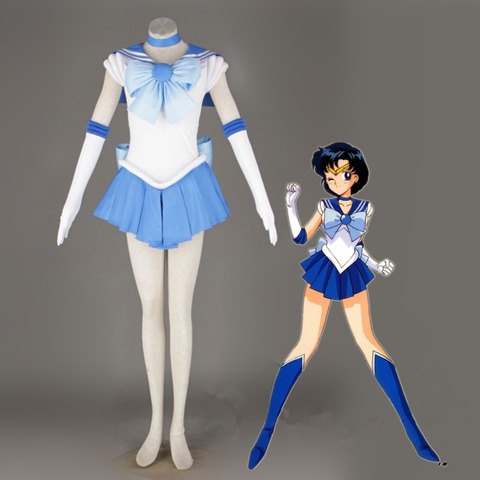 Athemis-Disfraz de Sailor Moon Ami Mizuno / Sailor Mercury, traje de Cosplay personalizado de alta calidad ► Foto 1/6