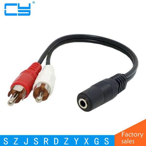 3,5mm 1/8 estéreo hembra Mini Jack a 2 macho RCA enchufe adaptador Audio Y Cable ► Foto 1/5