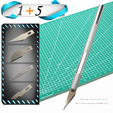 Cuchillo de tallado o 5 cuchillas para tallado de madera, herramienta de papelería para cortar bricolaje, escultura, grabado ► Foto 1/6