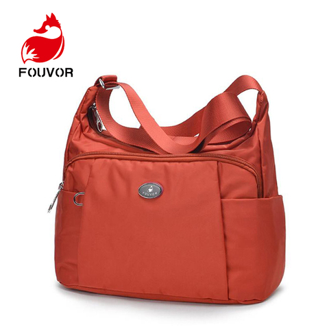 Fouvor-bandolera de lujo Oxford para mujer, bolso bandolera con cremallera, Bolsa de viaje impermeable ► Foto 1/6