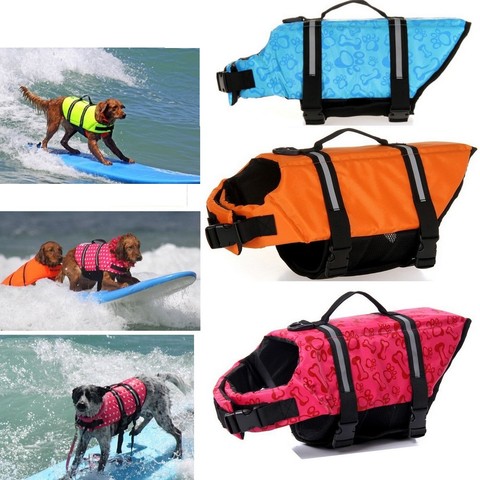 Pet Dog Life Jacket Safety Clothes Life Vest Collar Harness Saver Pet Dog Swimming Preserver lothes Summer Swimwear 5 Sizes ► Foto 1/6
