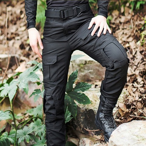 Pantalones Cargo Pantalon Tipo Militar Negro Pantalon Tactico IX7