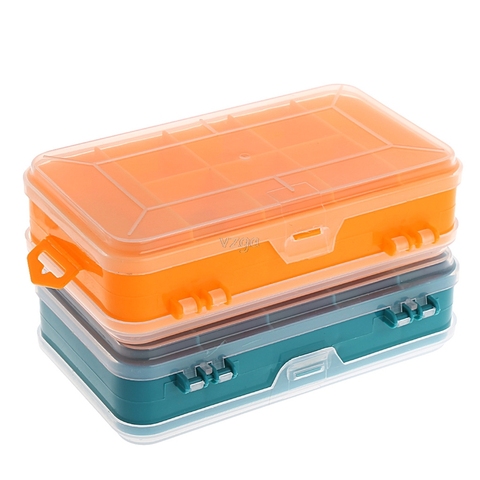 Caja de Herramientas transparente de doble cara, estuche para herramientas de almacenamiento multifuncional, caja de plástico A11 ► Foto 1/6