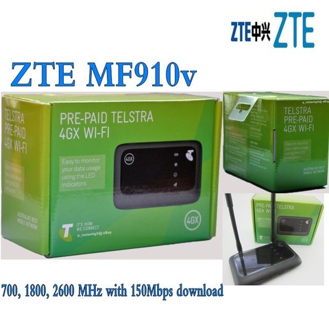 ZTE-enrutador de módem móvil 4G, dispositivo de bolsillo desbloqueado MF, 910v, 150Mbps, LTE plus, 2 uds. De antena ► Foto 1/6