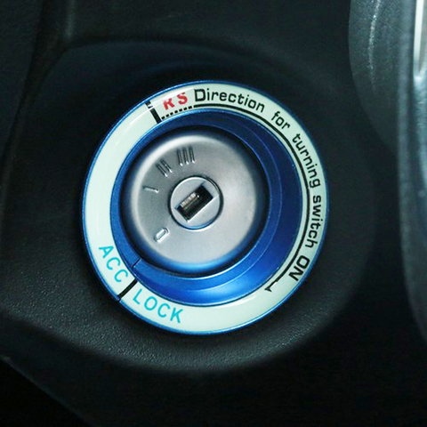 Interruptor luminoso de encendido para coche Ford Focus 2, Focus 3, Focus 4, 2005-2016 ST mondeo, pegatinas decorativas, protección de orificio de Llave circular ► Foto 1/3