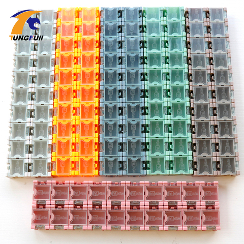 Tungfull 100 piezas SMD SMT componente contenedor cajas de almacenamiento de electrónica Kit 1 # automáticamente aparece caja de parche ► Foto 1/6