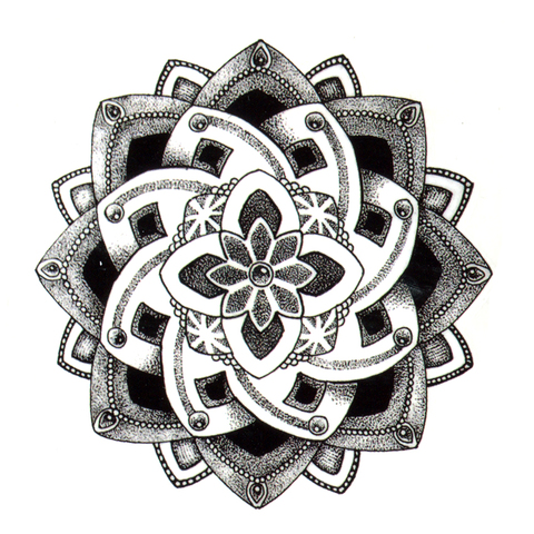 Tatuajes Temporales impermeables de flor de loto para hombre, tatuaje belleza, henna, manga, tatuajes para mujer ► Foto 1/2