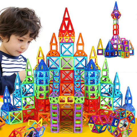 Minijuego de construcción de diseñador magnético para niños, 184 Uds.-110 Uds., modelo y juguete de construcción, bloques magnéticos de plástico, juguetes educativos Gif ► Foto 1/6