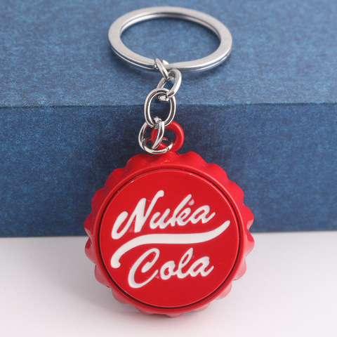Serie de juegos Nuka Cola llavero rojo personalidad coche llavero botella tapa llavero para mujeres y hombres único San Valentín regalo de día ► Foto 1/6