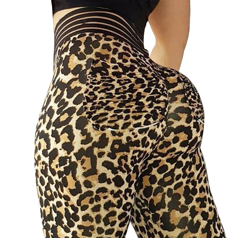 Leggings Sexy de leopardo para mujer, Leggings de entrenamiento con realce, Leggings de leopardo de cintura alta para mujer, ropa deportiva elástica, Leggings de 3 colores ► Foto 1/6