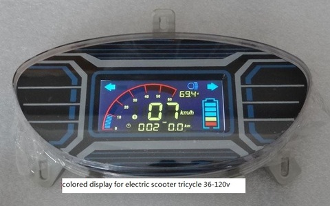 12-110 V pantalla LCD velocímetro instrumento universal para scooter Eléctrico de la motocicleta de la batería de voltaje indicador de nivel odmeter ► Foto 1/1