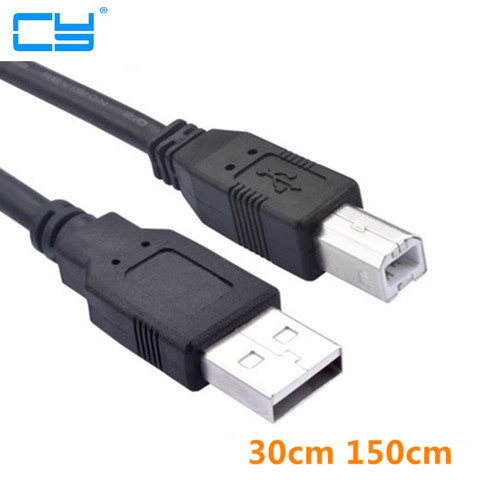 Cable USB 2,0 A tipo macho A USB B para impresora de USB-B, escáner, disco duro, 30cm, 0,3 m, 150cm, 1,5 m, 0,5 m, 50cm ► Foto 1/5