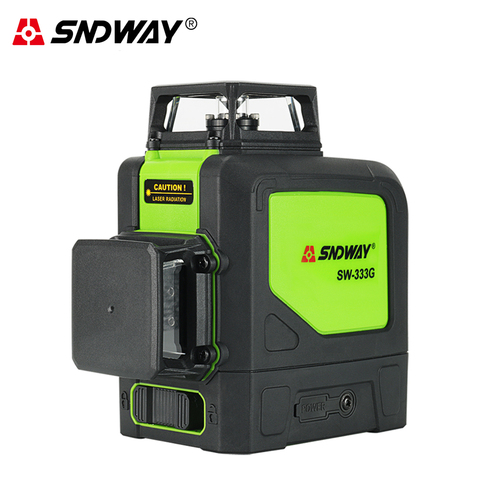SNDWAY-Nivel láser, herramienta de nivelación 3D de 12 líneas, 8 líneas, 2 líneas, luz verde y roja, nivelado automático, Horizontal y Vertical ► Foto 1/6