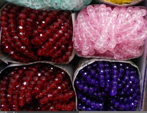 Cuentas de vidrio de cristal de alta calidad, surtido de cuentas espaciadoras de colores para pulsera DIY, fabricación de joyas, 1 ud. ► Foto 1/1