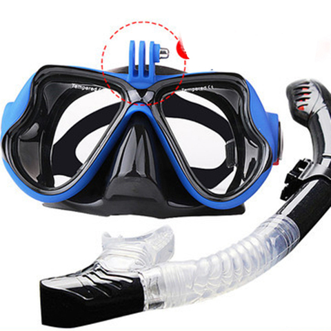 Máscara sumergible profesional, máscara de buceo, gafas de natación, Snorkel, equipo de buceo, soporte de cámara para Go Pro ► Foto 1/5