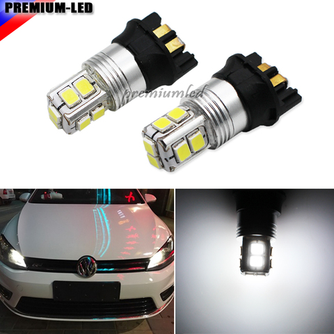 Bombillas LED de xenón para coche, luces de señal de giro o diurnas, Canbus blanco, 10-SMD, PW24W, PWY24W, 12V, para Audi, BMW, Peugeot, Volvo, VW ► Foto 1/6