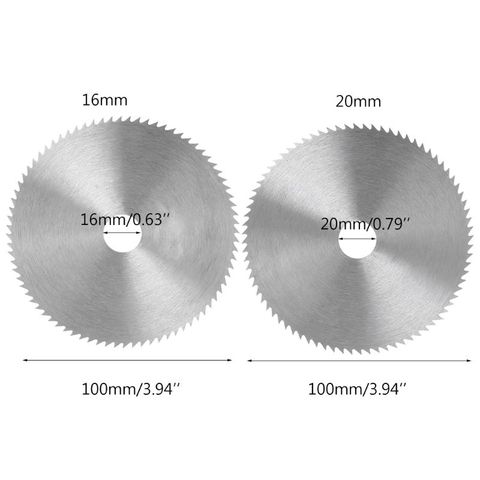 4 pulgadas de acero Ultra delgada hoja de sierra Circular de 100mm de diámetro de 16/20mm rueda de disco de corte para rotativo de madera herramienta ► Foto 1/6