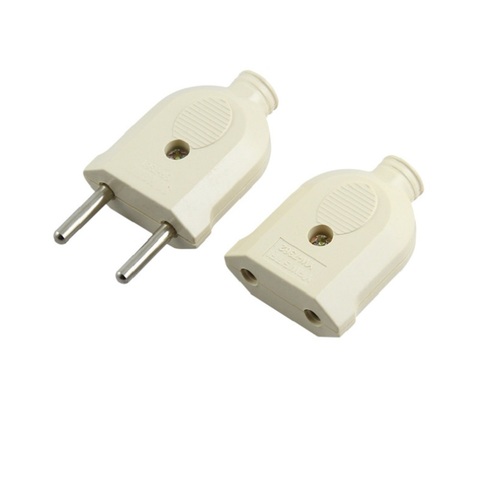 Adaptador de enchufe europeo, macho y hembra Enchufe europeo, 250V, 10A, 4,0mm, Conector de extensión de enchufe para cable de alimentación ► Foto 1/1