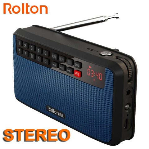 RoltonT60 MP3 jugador Mini portátil de altavoces de Audio Radio FM 2,1 con pantalla LED apoyo TF tarjeta de juego de música de linterna LED ► Foto 1/6