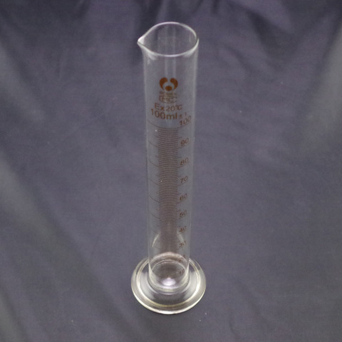 Cilindro graduado que mide 100 ml de vidrio de laboratorio Cada oferta por 1 unid ► Foto 1/1