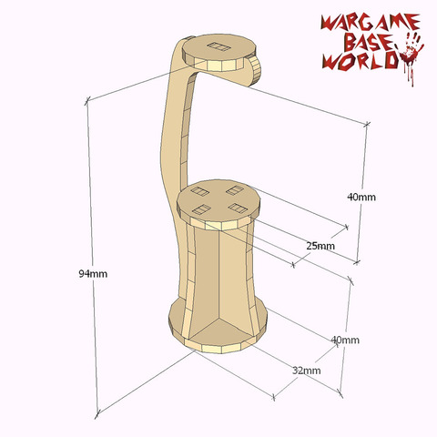 Soporte de figura mundial Base Wargame para pintar y esculpir ► Foto 1/6