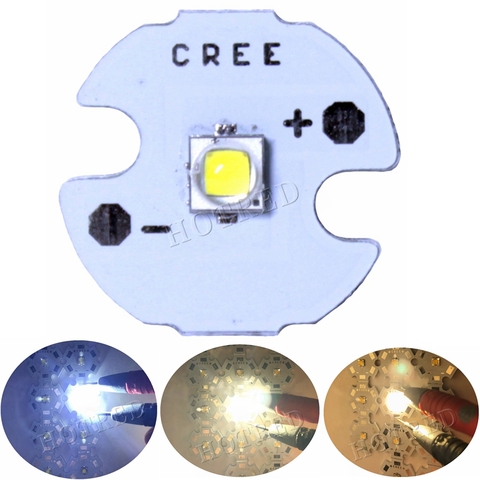 10 piezas Cree XPG2 led XP-G2 1-5 W LED Diodo Emisor blanco frío 6000-6500 k con 20/16/14/12/8mm PCB para linterna/proyector/bombilla ► Foto 1/6