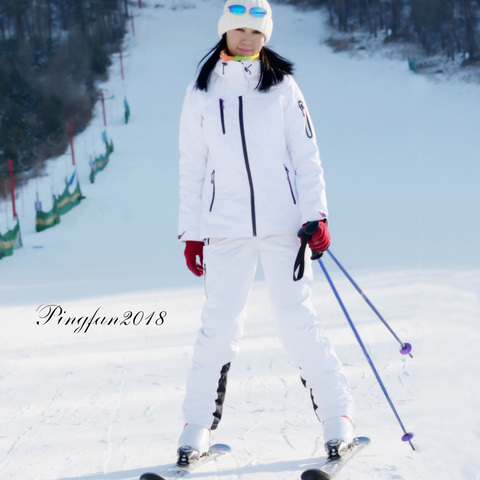 Traje de esquí de Invierno para mujer chaqueta de esquí de alta calidad + Pantalones de nieve caliente impermeable a prueba de viento esquí snowboard femenino trajes de esquí ► Foto 1/5