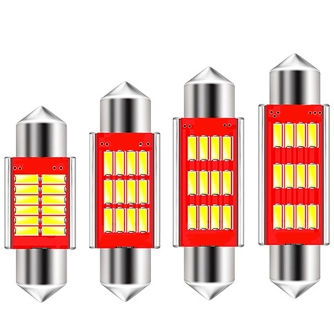 Bombilla LED para Interior de coche, luz de techo superbrillante de 12 SMD 4014, de alta calidad, 31mm, 36mm, 39mm, 42mm, C5W, C10W, color blanco, 1 Uds. ► Foto 1/6