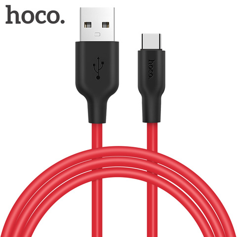 HOCO-Cable USB tipo C de carga rápida para móvil, Cable de sincronización de datos para Samsung Galaxy S9 S8, Huawei P10, ecológico, de silicona ► Foto 1/6