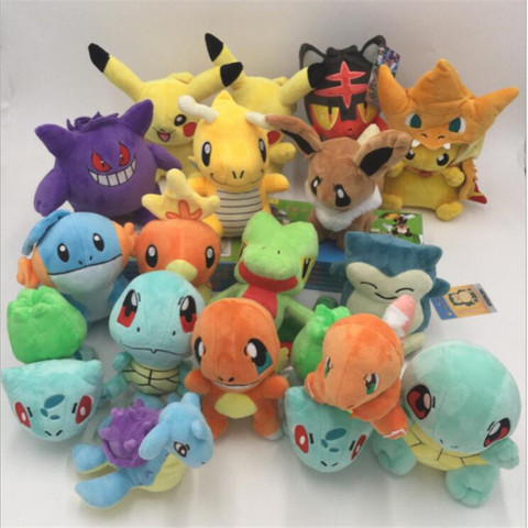 15 estilos combinados Pikachu Charmander bulbasaur squirtle Pokemon Dragonite Pokemon de peluche de juguete para los niños Navidad Año nuevo juguete de regalo ► Foto 1/6