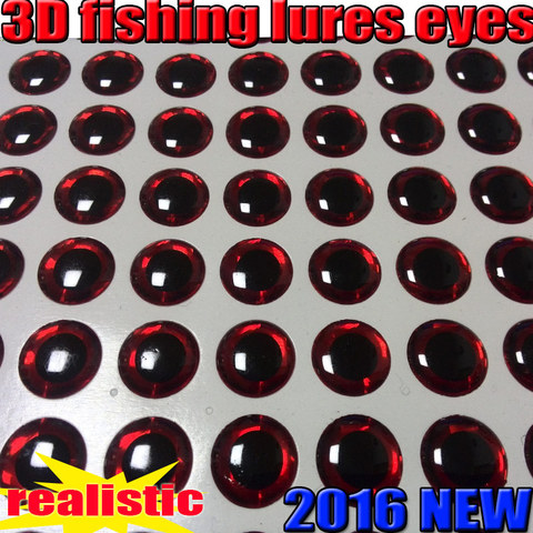 2015new 3D señuelo de pesca ojos de mosca elegir tamaño: 4MM-5MM-6MM-7MM-8MM-9MM-16MM cantidad: 500 unids/lote/color: rojo ► Foto 1/4