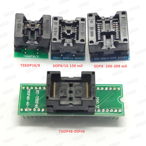 4 adaptadores Tsop48 SOP8 150mil 200mil Tsop16/8 adaptador para RT809H programador alta calidad envío gratis ► Foto 1/6