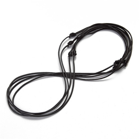 100 Uds negro 1,5mm collar de cuerda de cera de 56cm de longitud para fabricación de joyería DIY accesorios para manualidades ► Foto 1/3