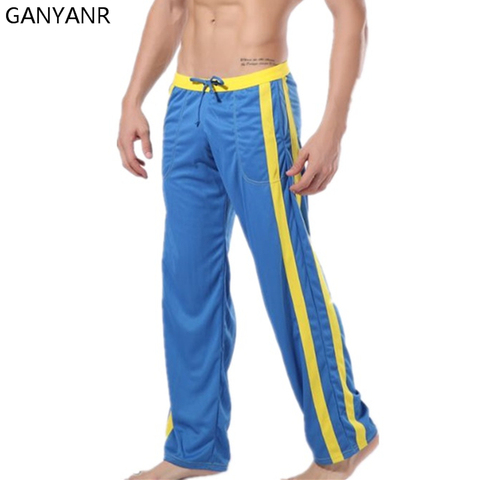 GANYANR-pantalones para correr para hombre, pantalón largo para entrenamiento de gimnasia, entrenamiento de gimnasia, para Crossfit, para invierno ► Foto 1/6
