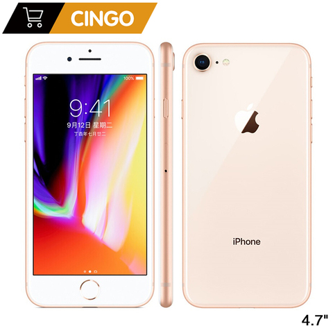 Apple-iPhone 8 Original, 2GB RAM, 64GB/256GB, Hexa-core, IOS, 3D, Touch ID, cámara de 12.0MP, pantalla de 4,7 pulgadas, reconocimiento de huella dactilar, 1821mAh ► Foto 1/6