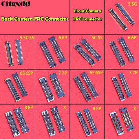 Cltgxdd-Conector de Cable flexible FPC para cámara frontal/trasera, placa base para iPhone 5, 5S, 5C, 6, 6P, 6S, 6SP, 7, 8 Plus, 1 unidad ► Foto 1/6